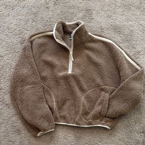 Old Navy Brown Sherpa Pullover